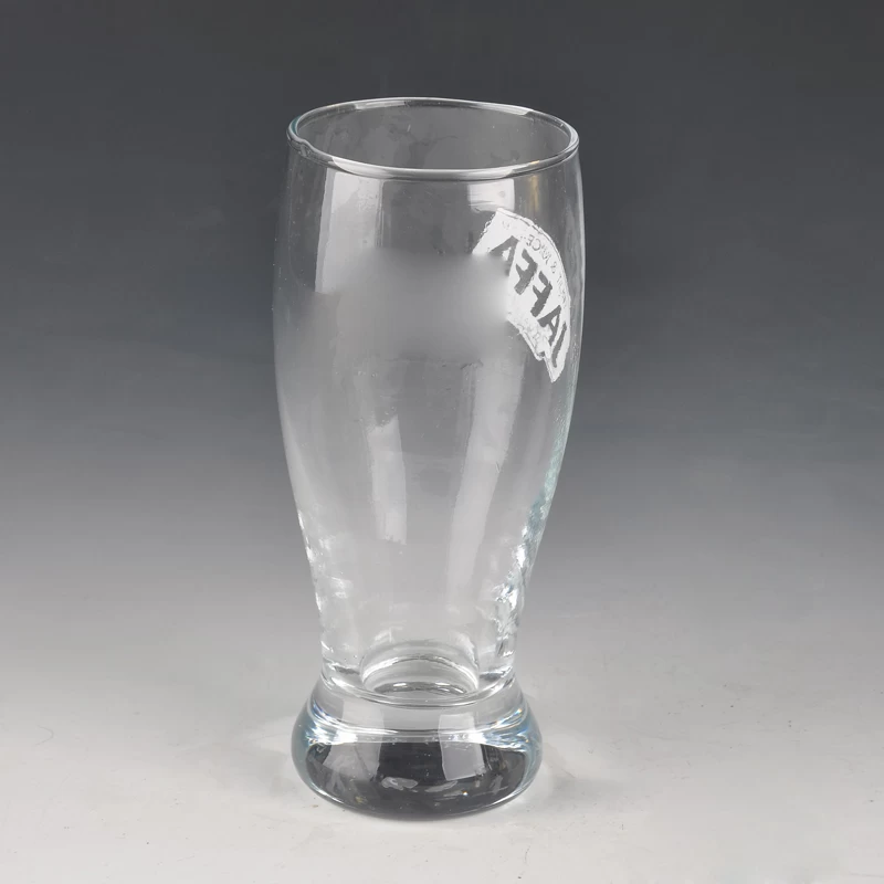 吹制透明啤酒玻璃杯