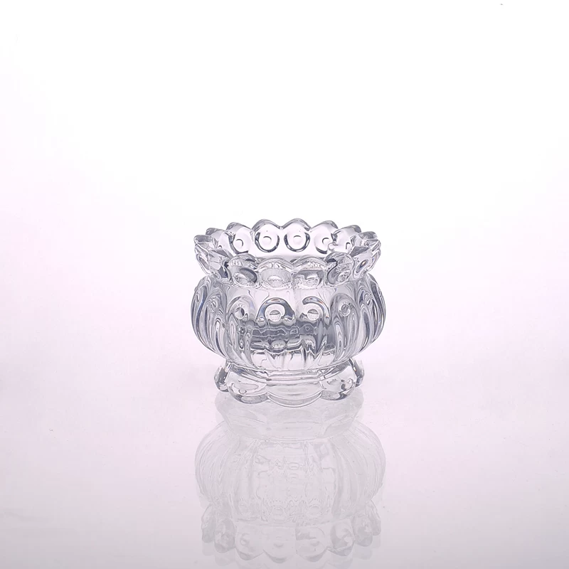 Exquisite flower tower glass candle holder wedding docoration