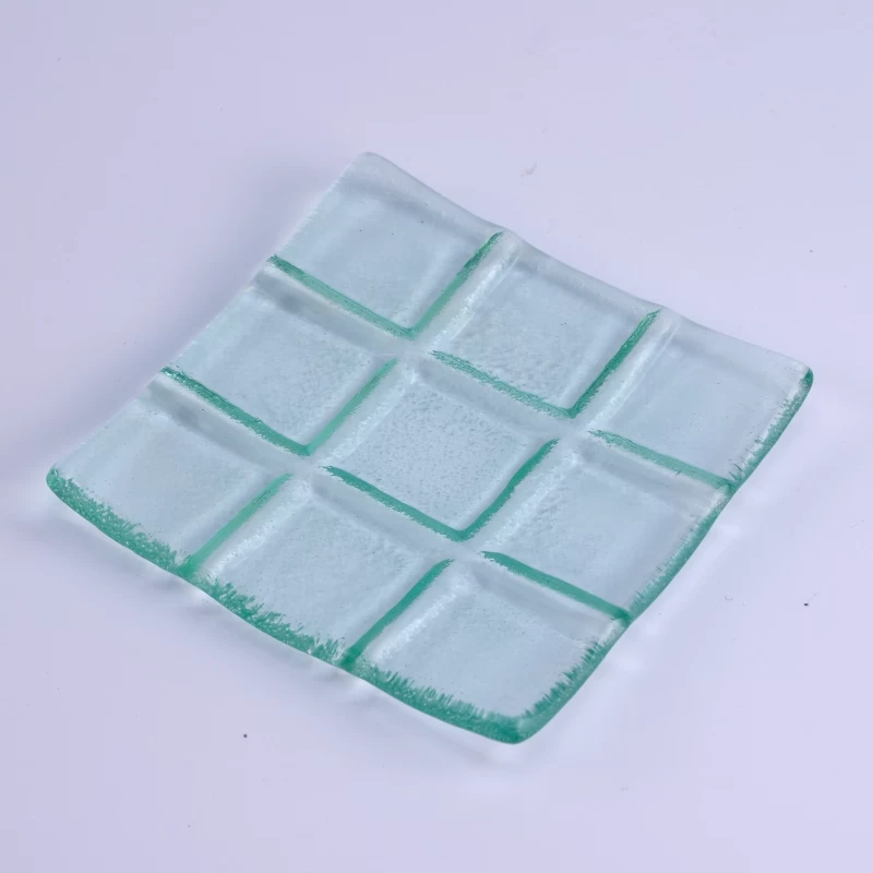 4'' Square Clear Glass Plate Dish for Relish