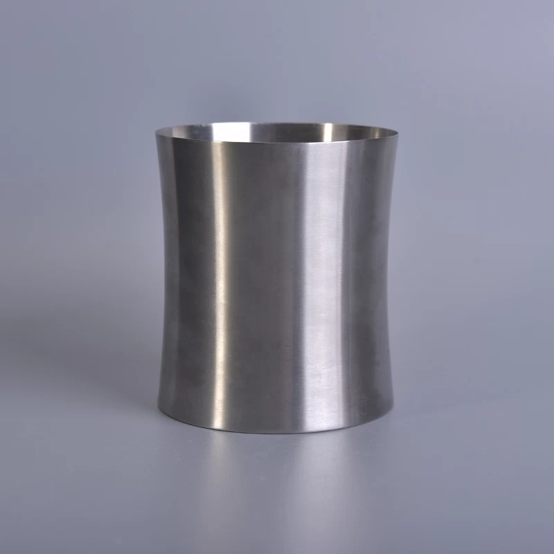 23 oz Silver Stainless Steel Candle Jar with Lid