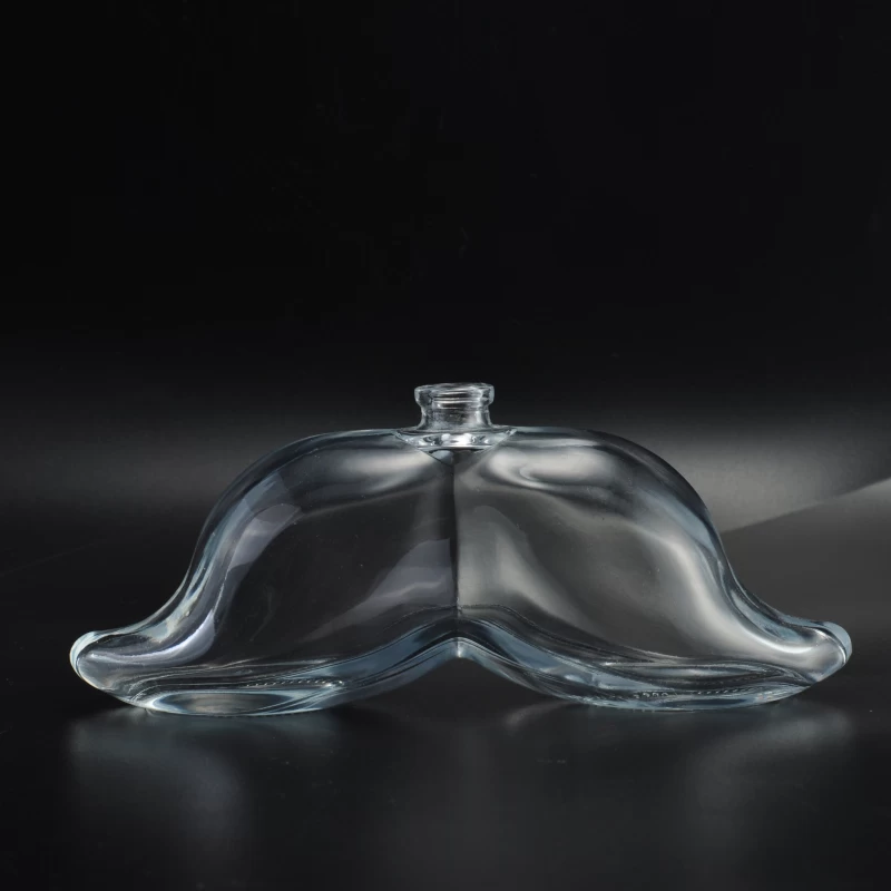 Beard shape glass perfume bottles for wholesale