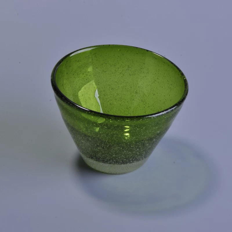 New Arrival Hand-made Bubble Candle Bowl Glass Candle Holders