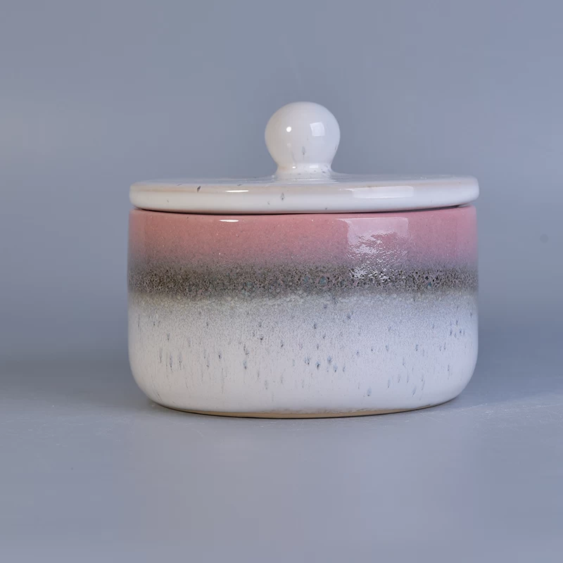  Unique Decorative Ceramic Candle Jar With Lids,Ceramic Candle Jar With Lids