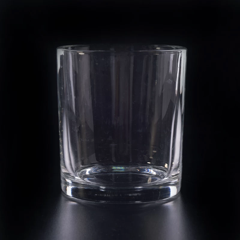 12oz filling transparent plain glass candle holder