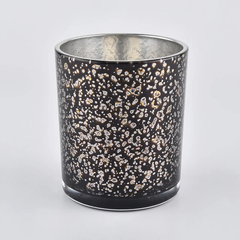 New Arrival Glass Candle Jars With Silver Plating