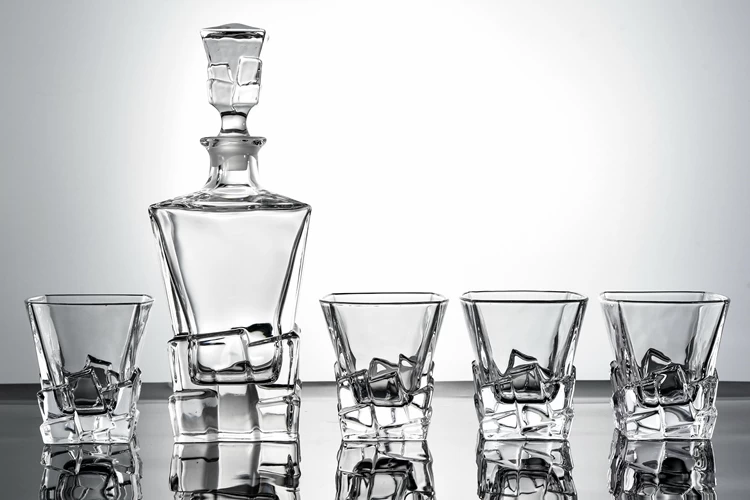 luxury crystal whisky glass set