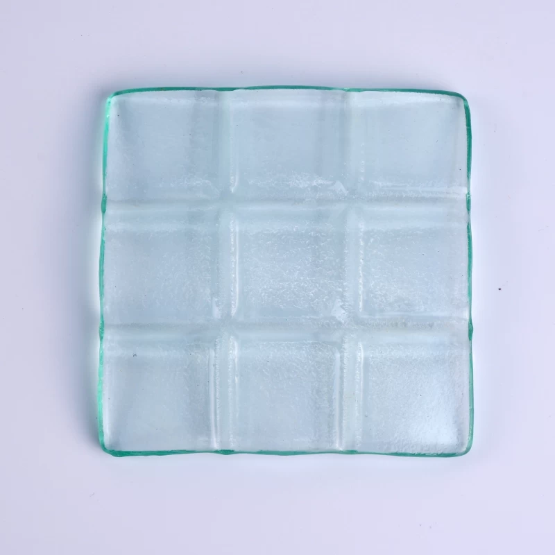 4'' Square Clear Glass Plate Dish for Relish