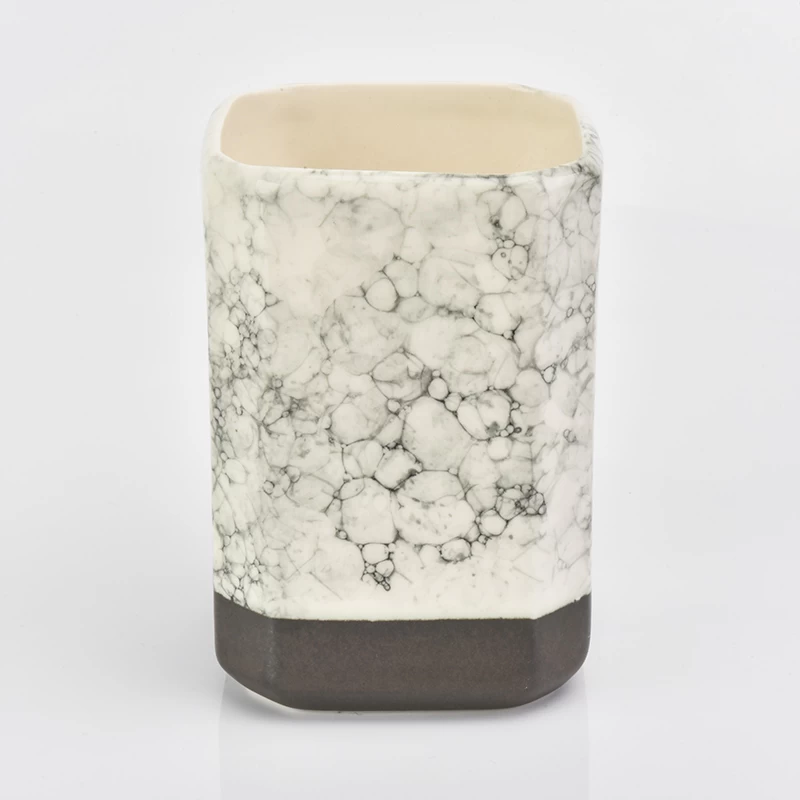 home deco square ceramic bathroom accessories with marble finish
