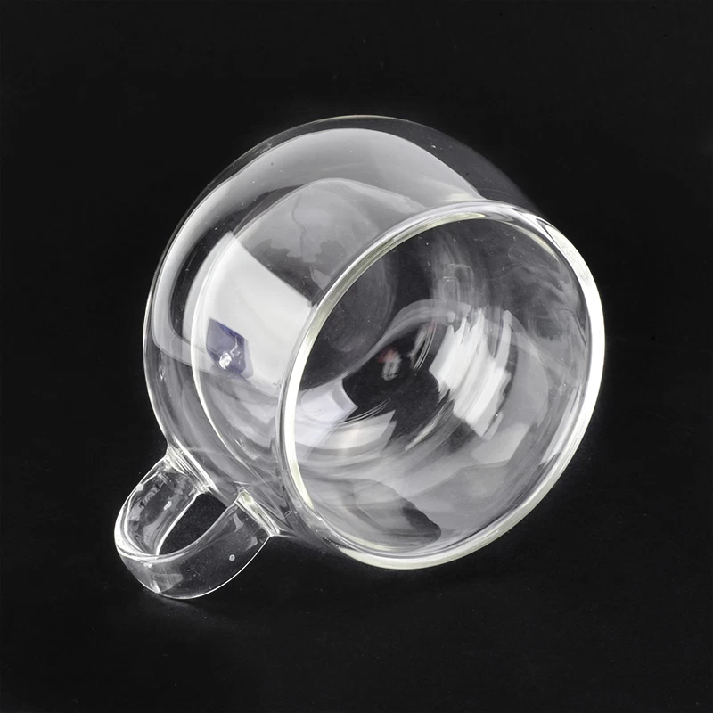 Household high borosilicate  small double wall glass tea cups