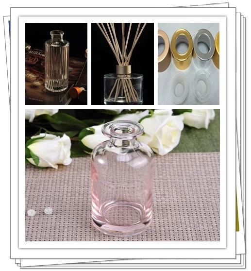 Light Pink Color Coating Glass Essencial Bottle With Cap& Reed