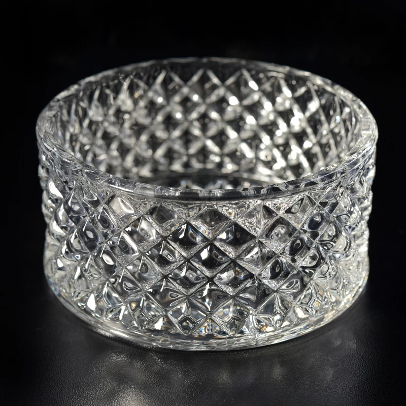 250ml handmade crystal glass tea light holder