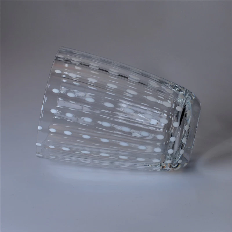 Clear Mouth Blown Decorative Glass Candle Jar