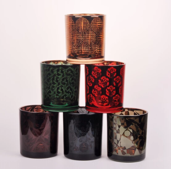 Luxury Laser Engraving Glass Candle Holders