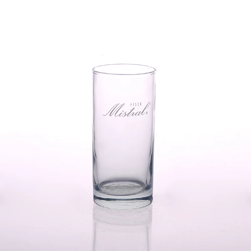 Cylindrical Shape Drinking Tumblers Tall Beverage Glass Cup