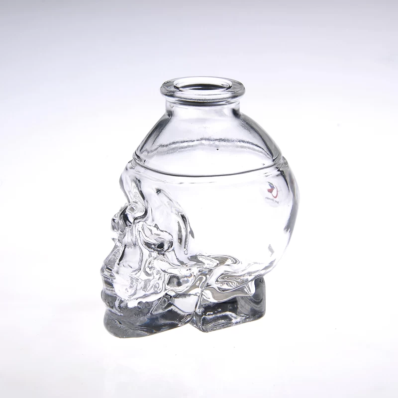 Small skull head bottle perfume comestic bottle glass
