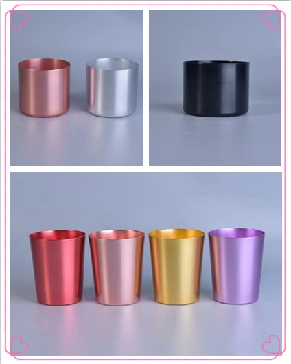 Newly colorful refilledstainless metal candle jar for decoration