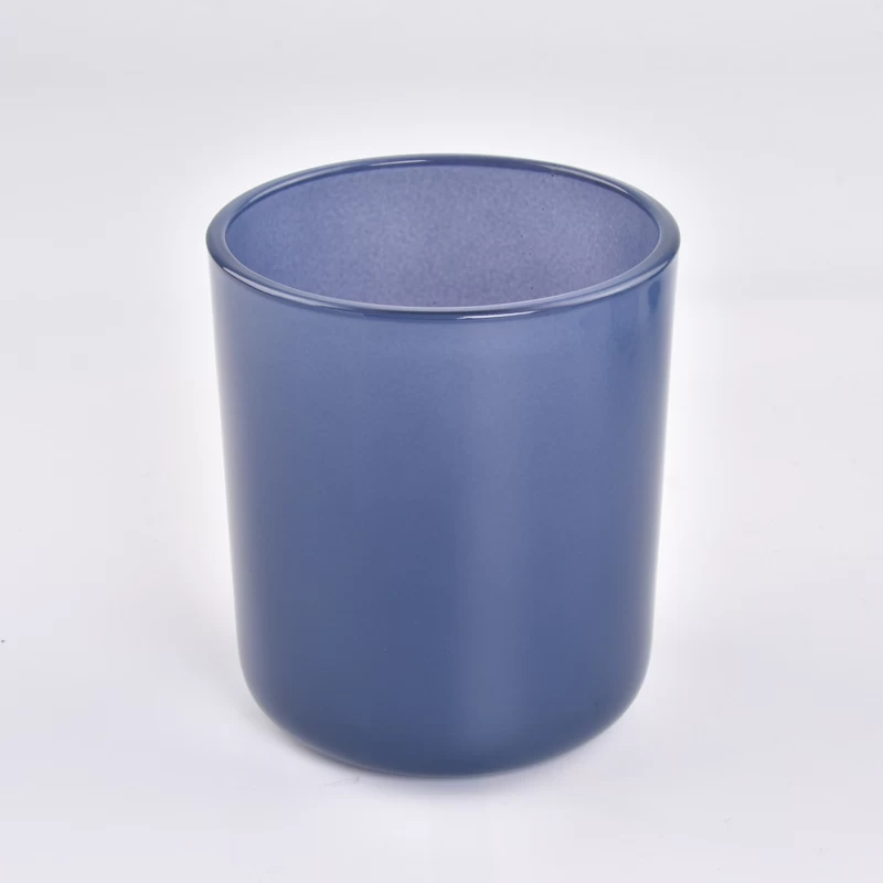 Unique transparent color glass candle jars wholesale
