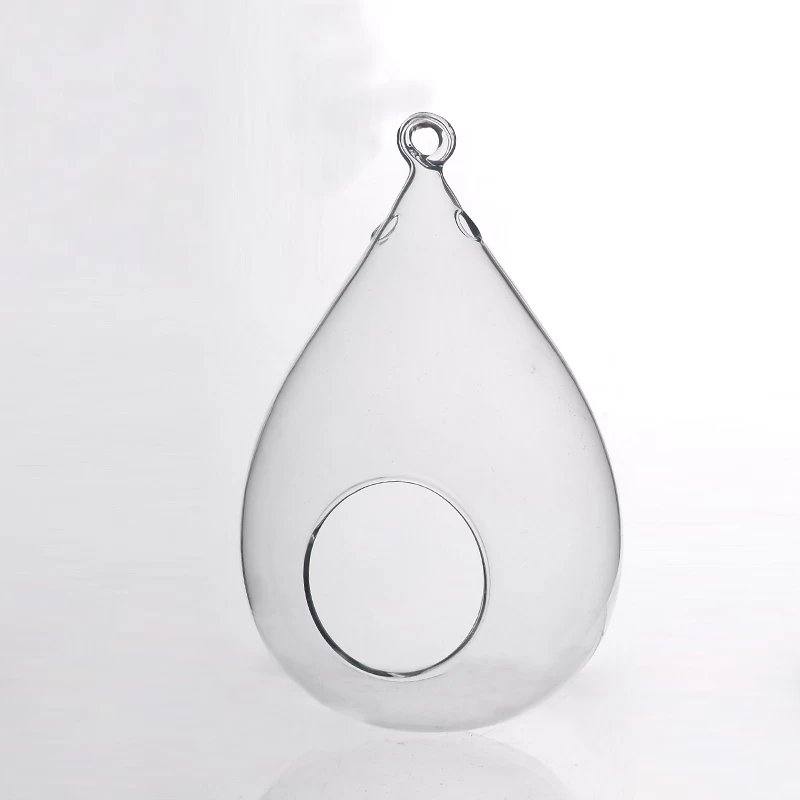 Glass hanging candle holder balls