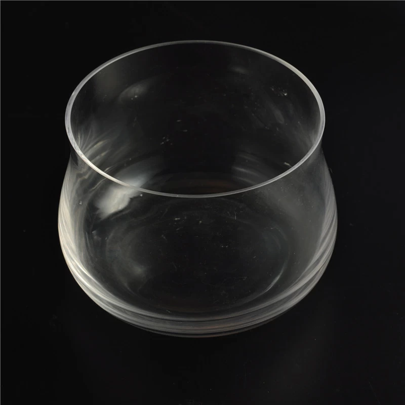 Clear sunny glass candle holders