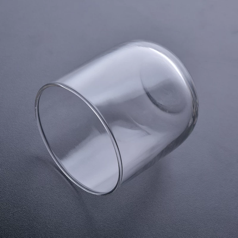 Hight white clear transparent glass candle holder cup