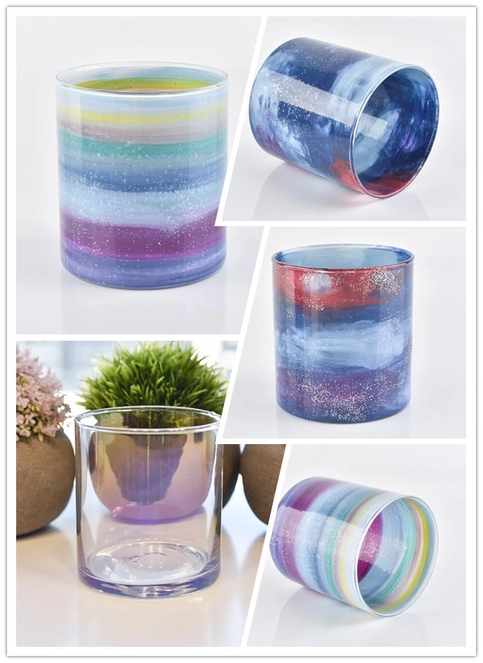 Wholesale various of Hand-painted glass candle holder