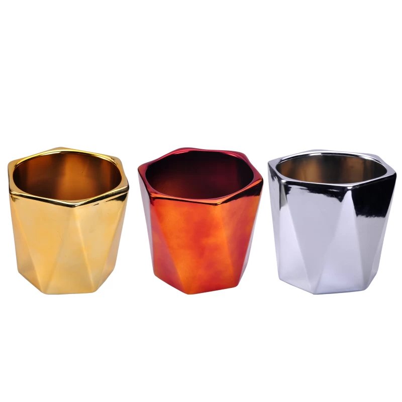 New products color ceramic candle vessels