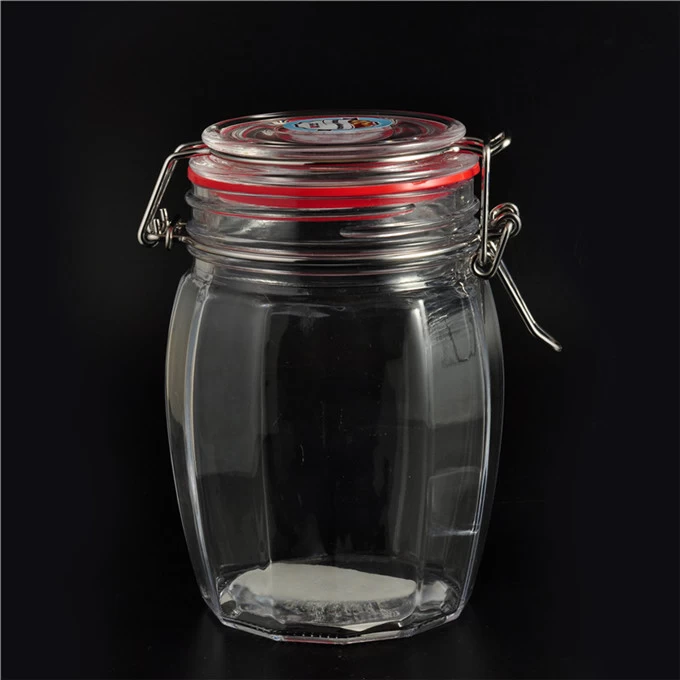 Big glass crystal high quality jar with lid