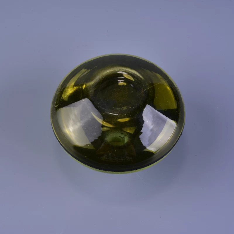 Green round olive glass oil bottle 250 ml