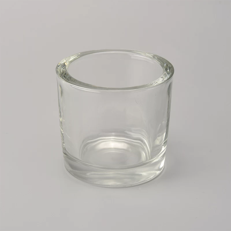 Thick wall glass candle jars