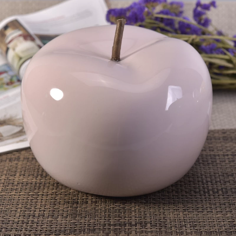 Handmade pink apple homeware decoration ceramic