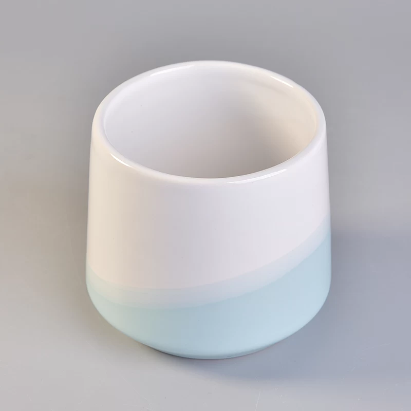 White candle holder ceramic