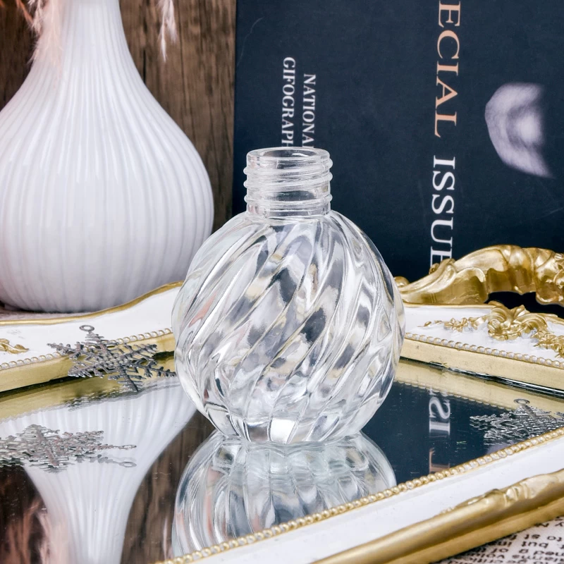 100ml luxury round reed diffuser glass bottle wholesale