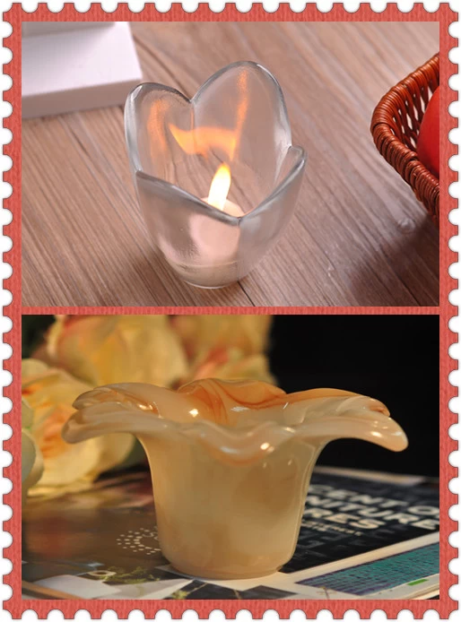 Lovely Flower Design Glass Candle Holders from sunny glassware