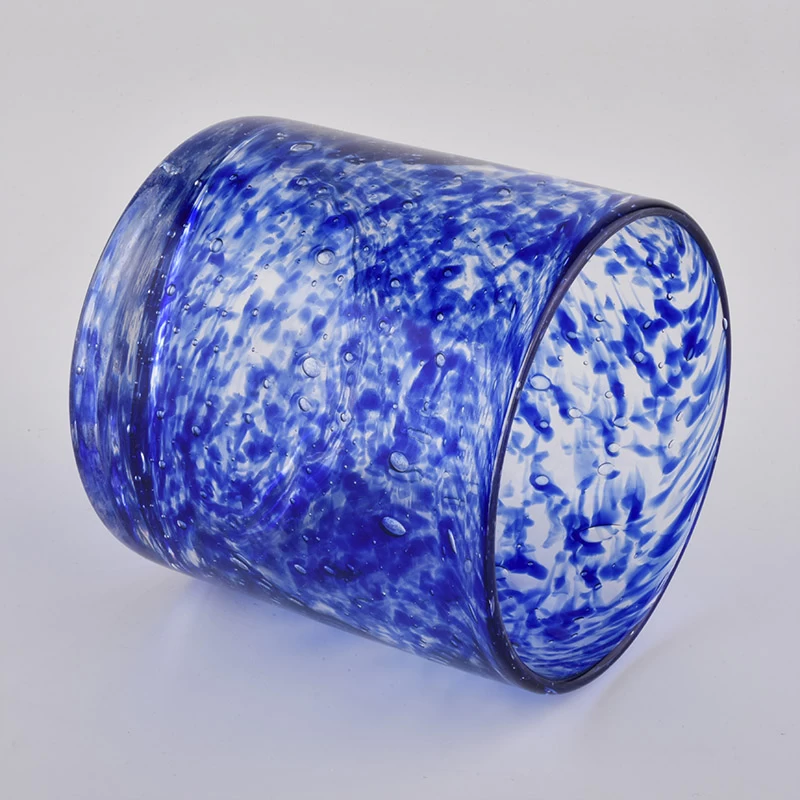 18oz Home decor luxury decal custom candle jar with blue dot