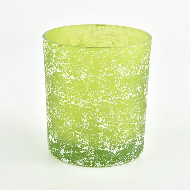 votive glass candle vessel light green glass jars for candle making Christmas Gift