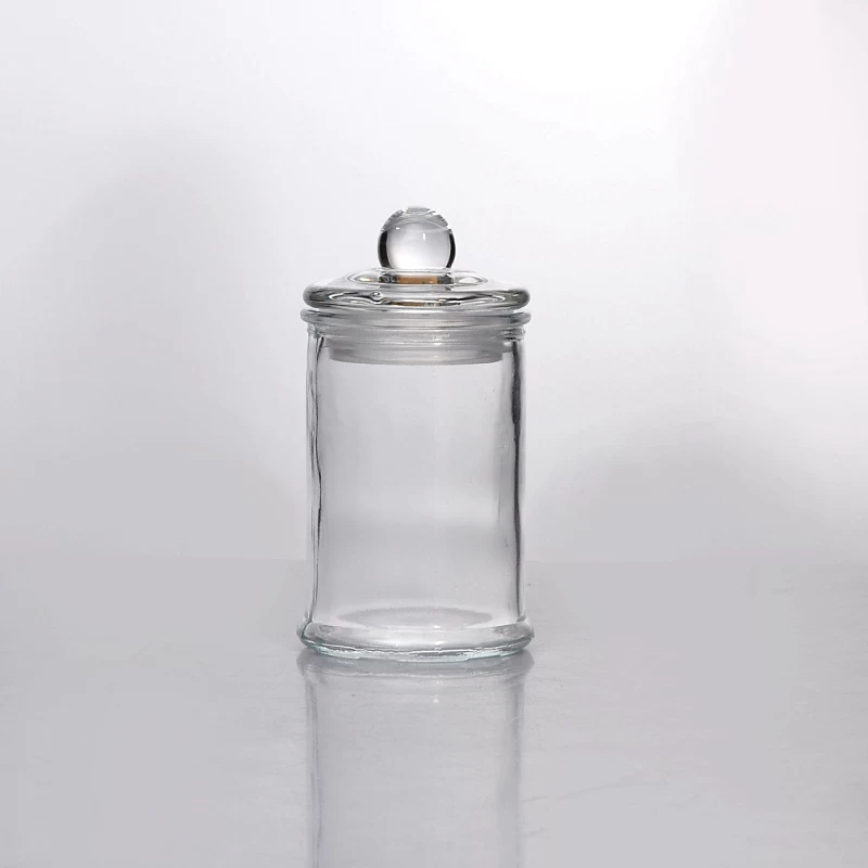 Wholesale glass food storage jar with lid