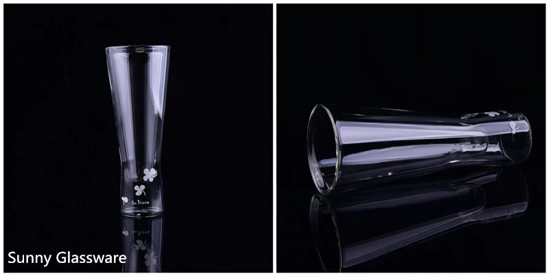 New arrival heat resistant double wall glass cup on sale