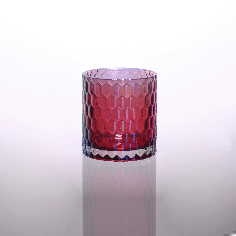 machine pressed glass candle holder