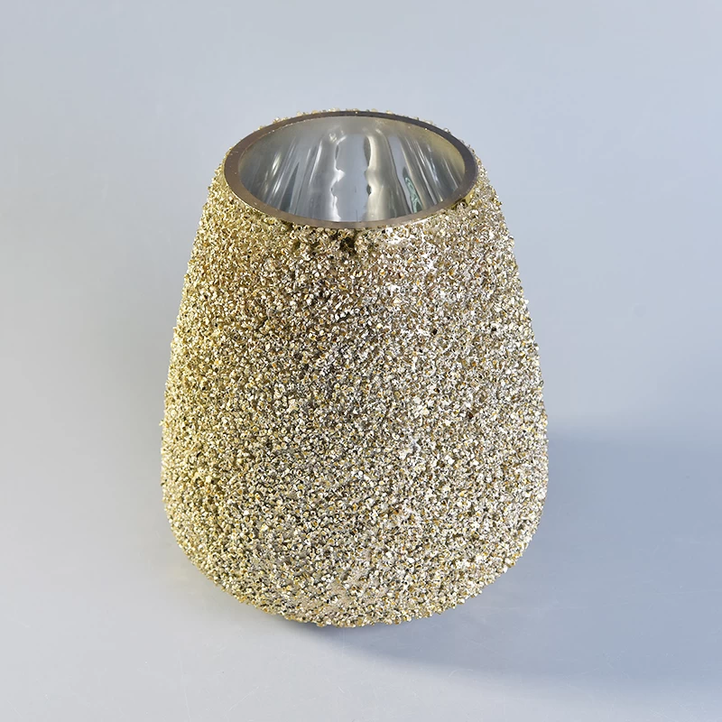 gold color glass candle bowls