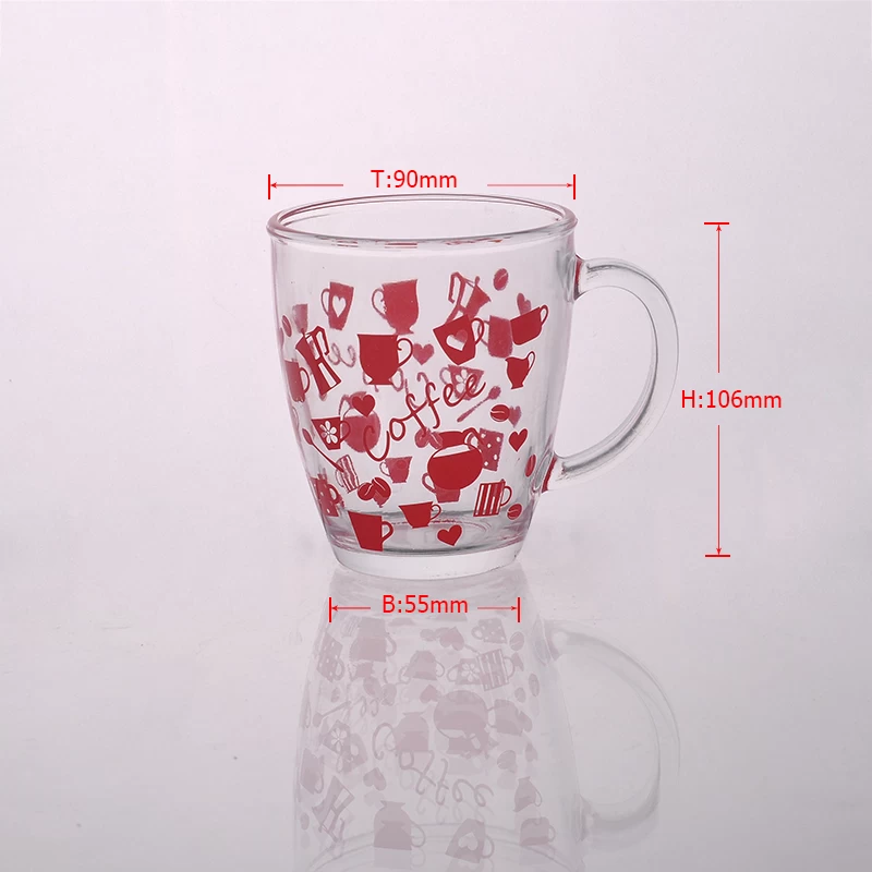 Christmas glass water cup