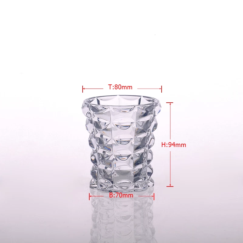 Item name:Home Decor Votive Glass Candle Holder  Item No:SGHY15032609 Top dia:80mm                               Bottom dia:70mm                                     Height:94mm                                           Weight:310g Capacity:215mL Material: Hight white glass Craft: Machine pressed  Sampling time: 5 ~ 7 days after confirmation Production Capacity:500,000 ~ 1,000,000 pieces/month  Packing: 48 pieces/box MOQ:5,000pcs