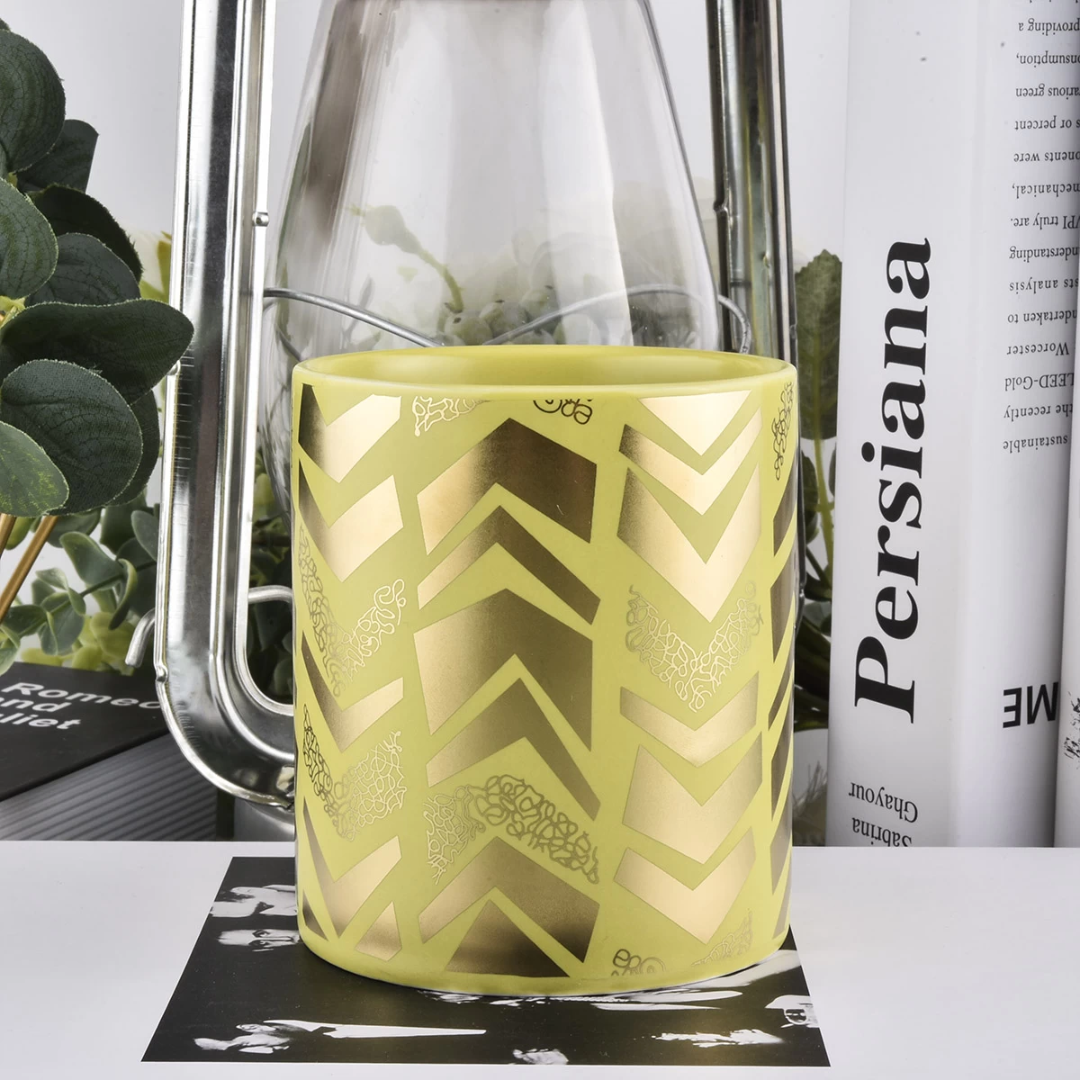 Custom Gold Decal On Ceramic Candle Vessels