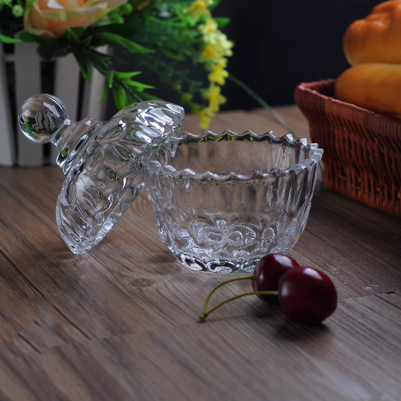 glass candle jar with lid