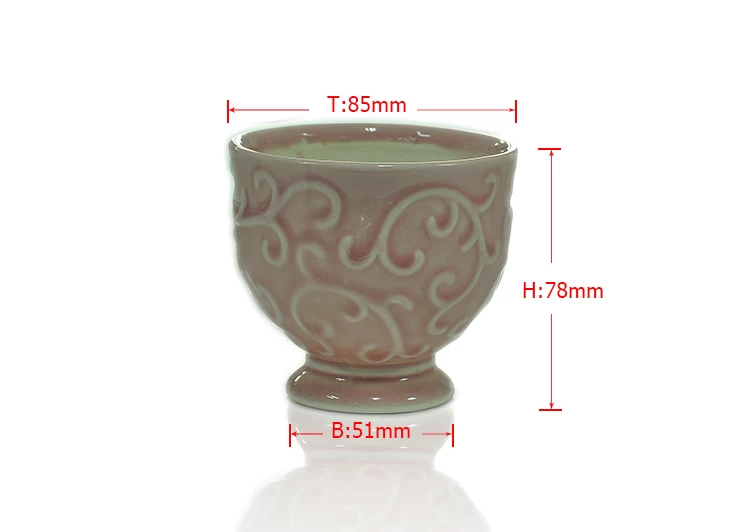 Ceramic candle holder with different colors glazing