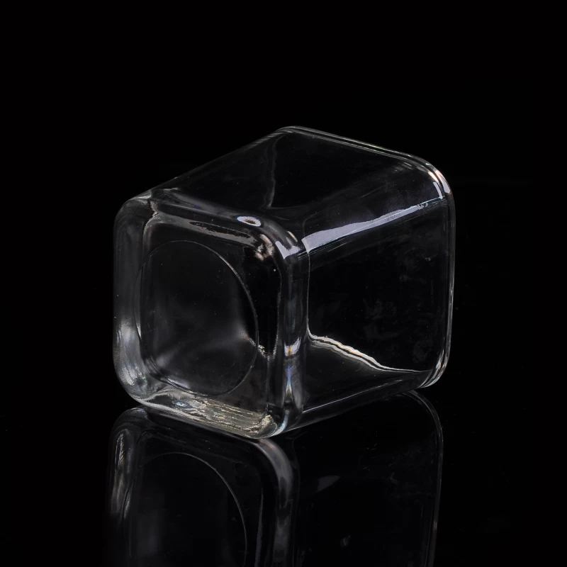 square glass jar for candle