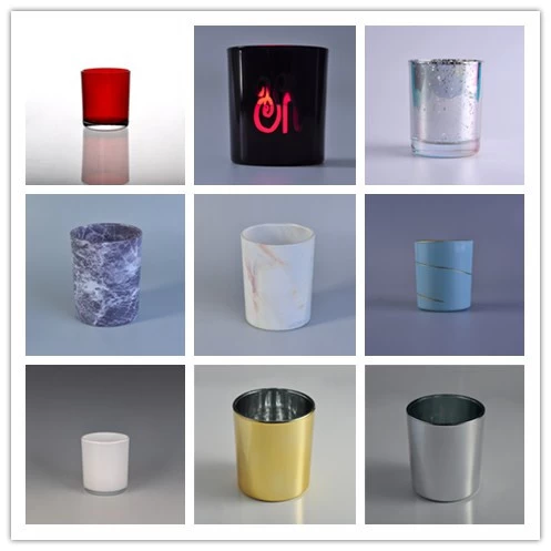 Glass candle holder in various of decoration