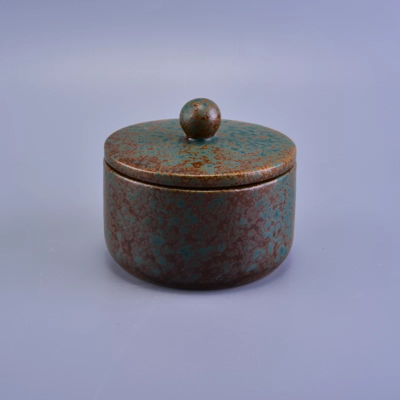 ceramic candle jar with lid