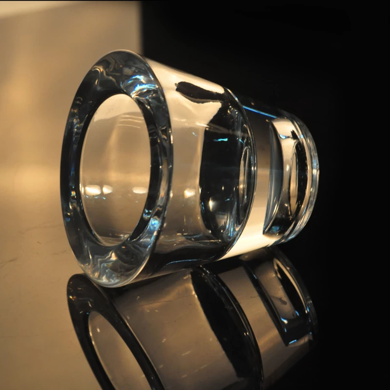 Transparent tealight glass holder