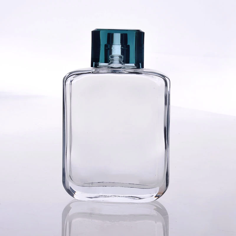 Glass perfume bottle with cap