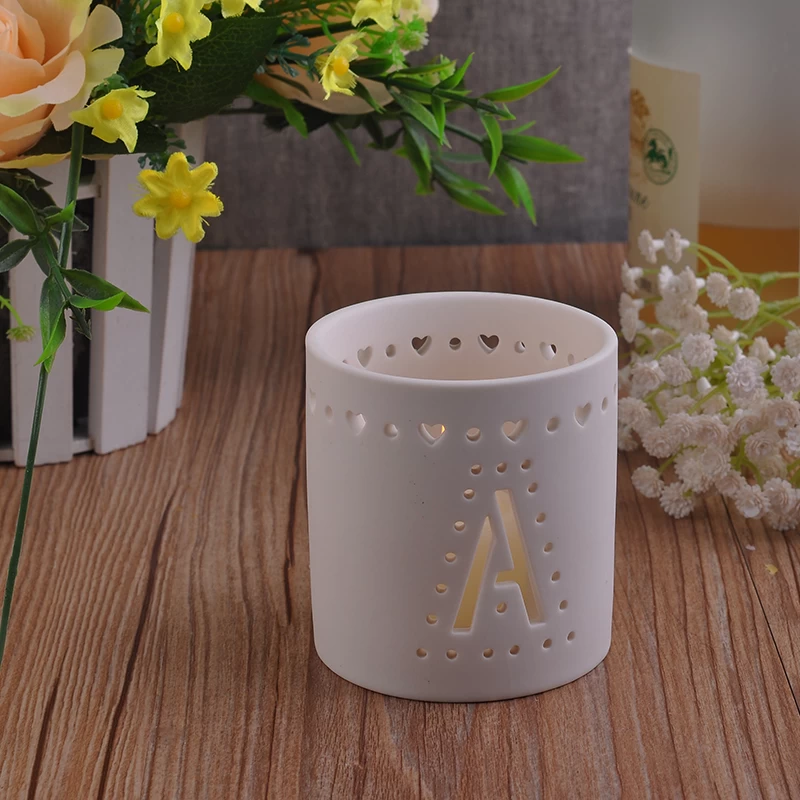 Ceramic candle holder cylinder